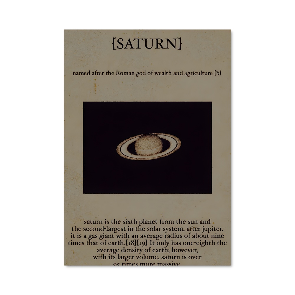 Poster Vintage fascinant astronomie